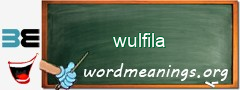 WordMeaning blackboard for wulfila